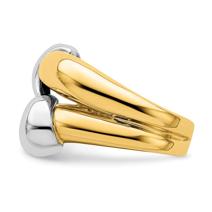 Buy Stylish 14K Two-Tone Polished Knot Design Dome Ring - High-Quality Accessory-3