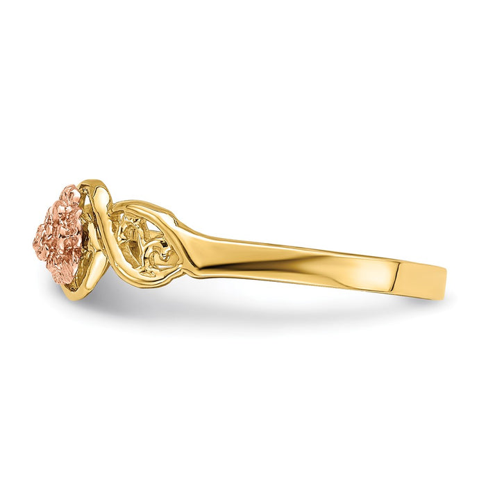 Designer 14K Two-Tone Floral Ring | Stylish & Affordable Jewelry Choice-3