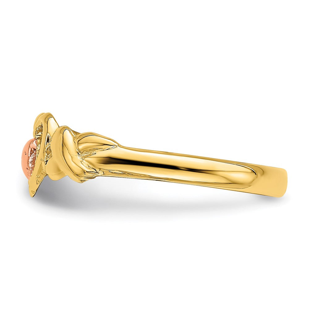 Buy Stylish 14K Two-Tone Heart-Shaped Polished Ring - High-Quality Jewelry