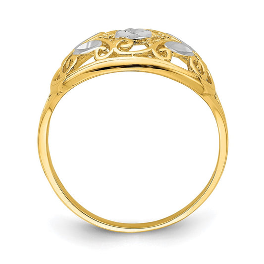 Buy Exclusive 14K White Gold Oval Filigree Ring - Stylish & Affordable Design