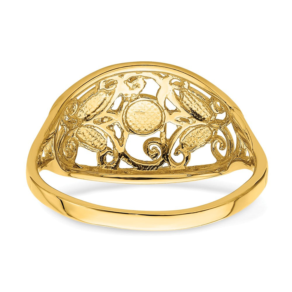 Buy Exclusive 14K White Gold Oval Filigree Ring - Stylish & Affordable Design