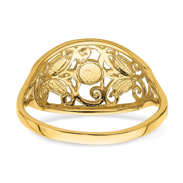 Buy Exclusive 14K White Gold Oval Filigree Ring - Stylish & Affordable Design-5