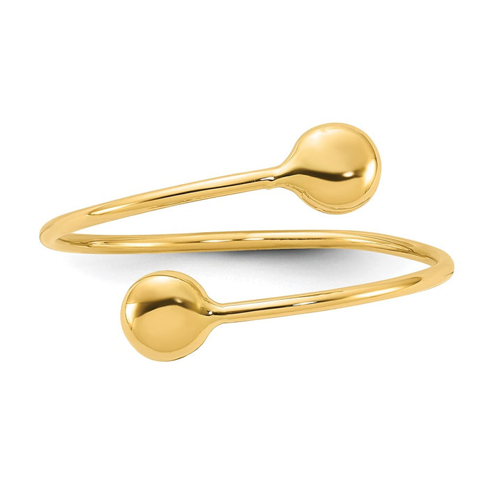 Shop Stylish 14K Gold Polished Adjustable Fashion Ring - Affordable Luxury Accessory-4