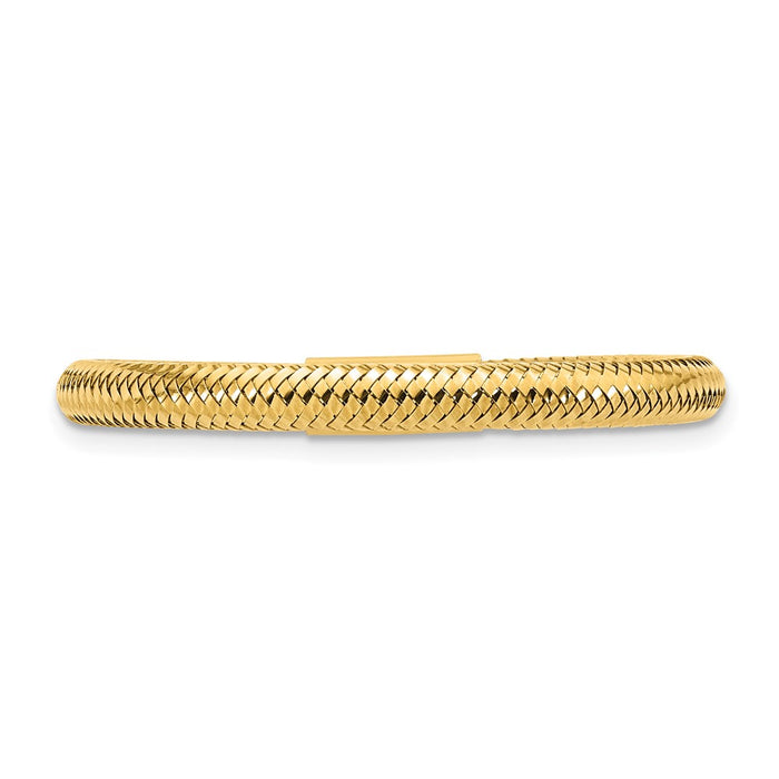Shop Stylish 14K Gold Polished Mesh Stretch Band Ring - Affordable Luxury!-4