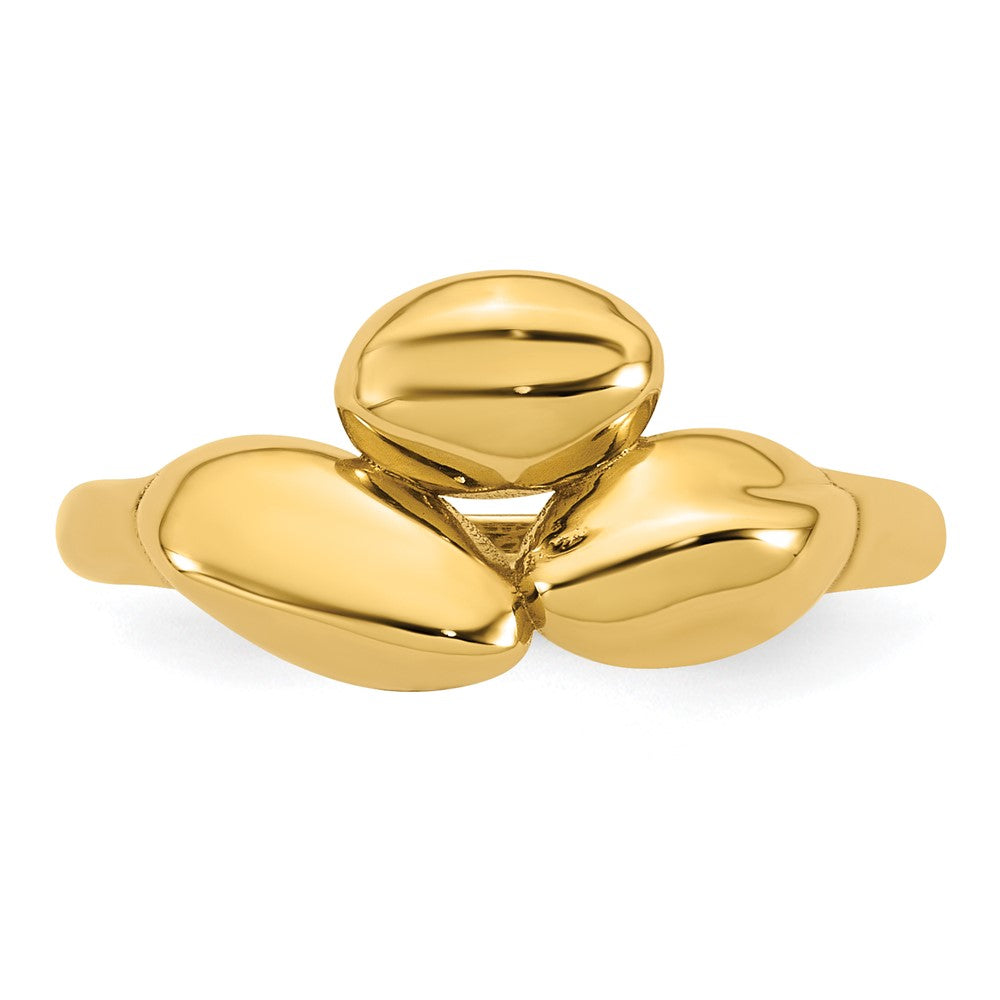 Buy Stylish 14K Polished Trio Domed Ring - Size 7 for Affordable Luxury