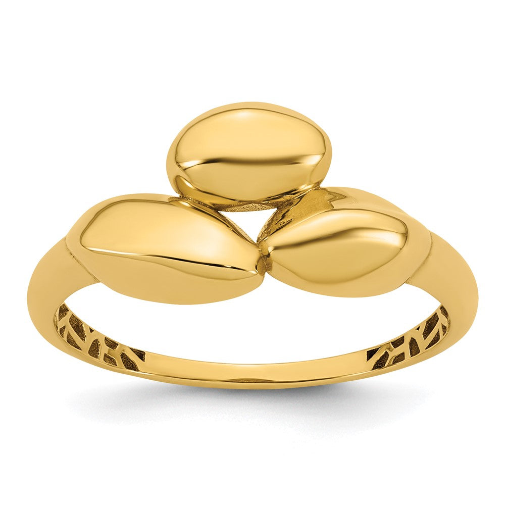 Buy Stylish 14K Polished Trio Domed Ring - Size 7 for Affordable Luxury