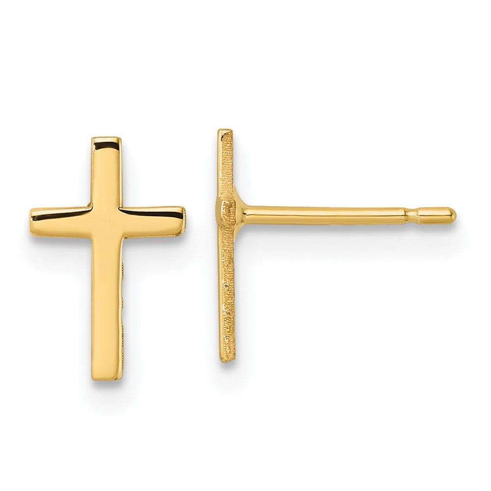 Buy 14K Gold Polished Cross Earrings - Stylish & Affordable Jewelry Gift