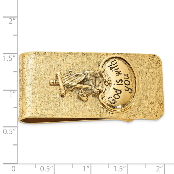 Exclusive Gold-tone "God Is With You" Money Clip - Stylish Faith Symbol-3