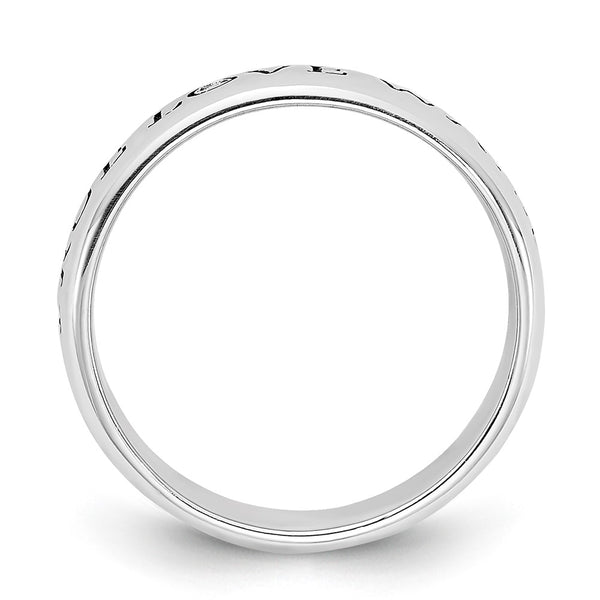 Sterling Silver Diamond Engagement Ring