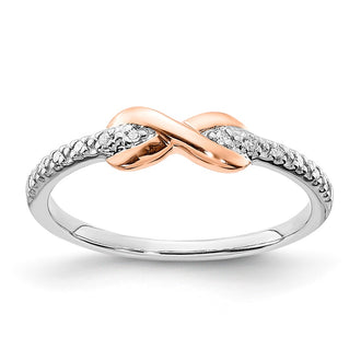 Shop Exclusive 10K Two-Tone Diamond Ring with Sterling Silver Accent - Stylish Value