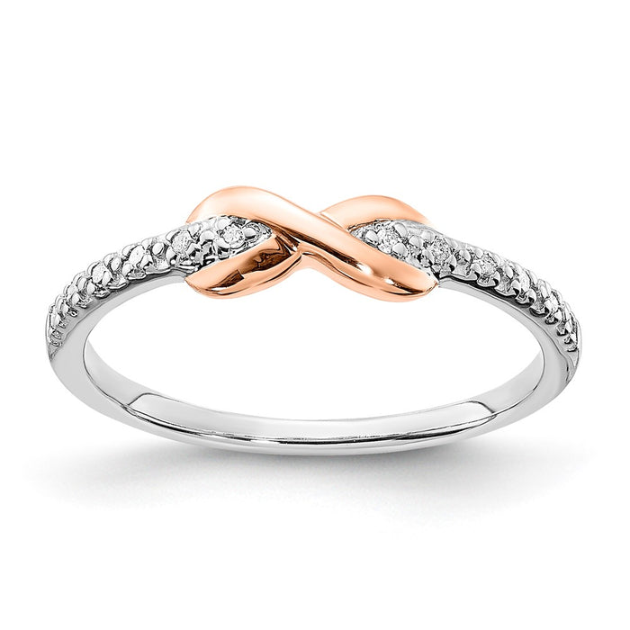 Shop Exclusive 10K Two-Tone Diamond Ring with Sterling Silver Accent - Stylish Value-1