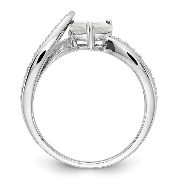 Sterling Silver Diamond Semi-Mount Engagement Ring