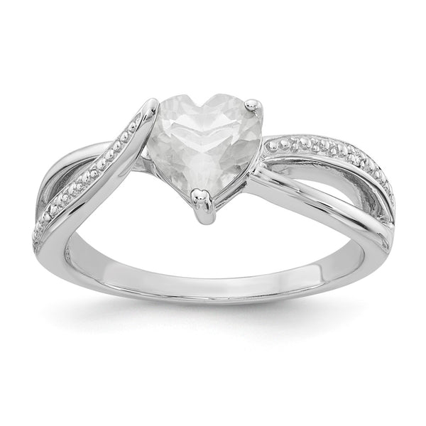 Sterling Silver Diamond Semi-Mount Engagement Ring