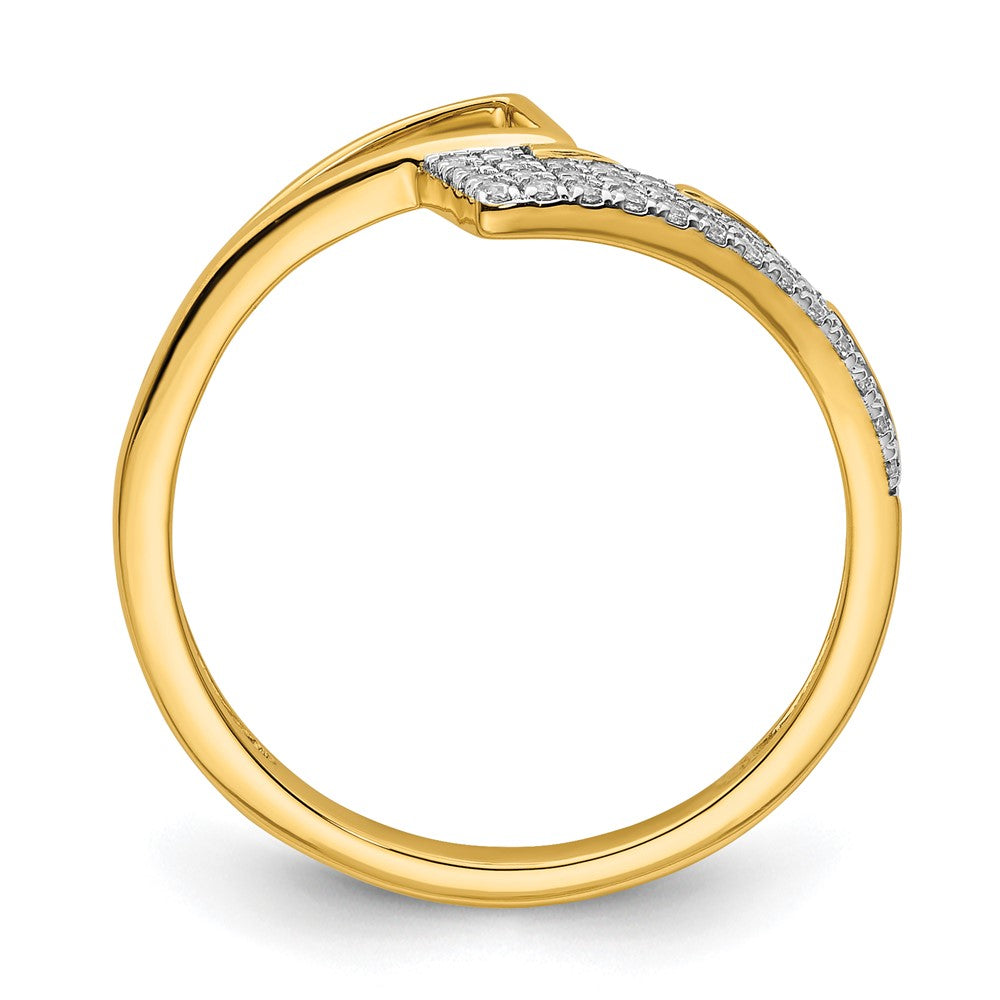 Exclusive 14K Gold Polished Diamond Geometric Statement Ring - Stylish Value