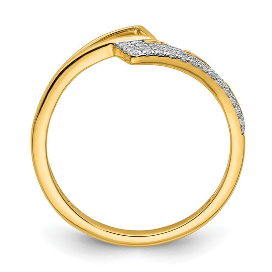 Exclusive 14K Gold Polished Diamond Geometric Statement Ring - Stylish Value