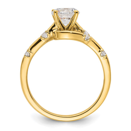 Buy Stylish 14K Gold Diamond Bypass Semi-Mount Engagement Ring - Luxury Value