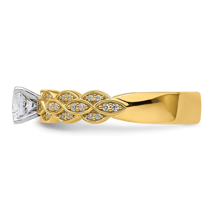 Buy 14K Gold Diamond Semi-Mount Engagement Ring | Stylish Peg Setting, Value!-3