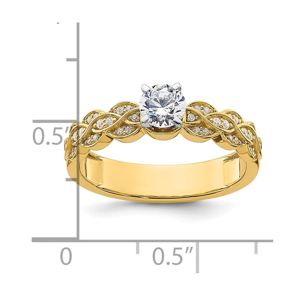 Buy 14K Gold Diamond Semi-Mount Engagement Ring | Stylish Peg Setting, Value!