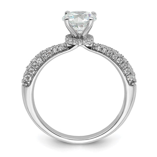 Buy Stylish 14K White Gold Hidden Halo Diamond Semi-Mount Ring | 1.0 Carat