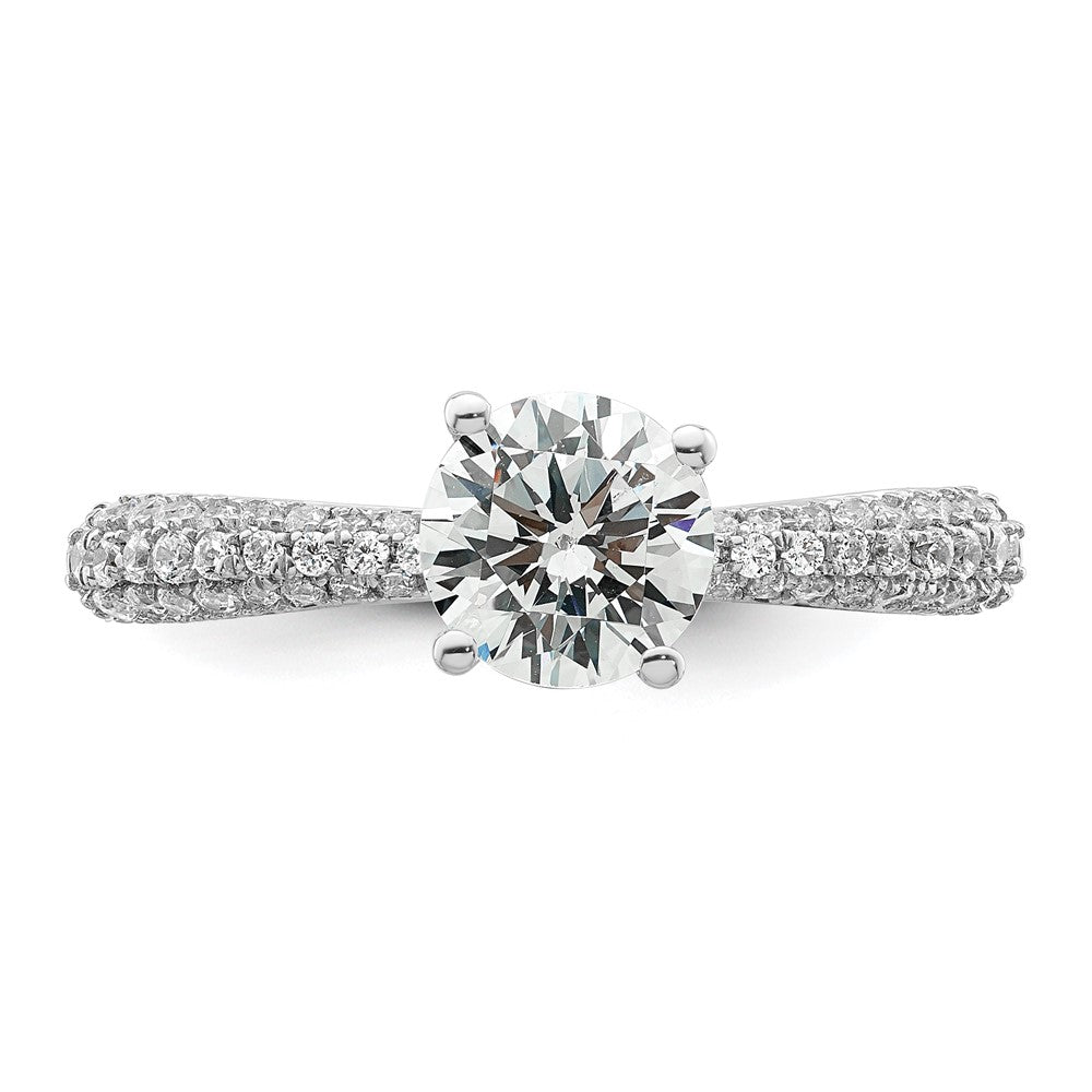Buy Stylish 14K White Gold Hidden Halo Diamond Semi-Mount Ring | 1.0 Carat