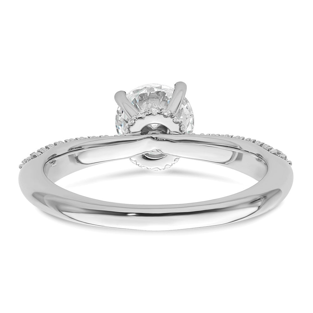 Buy Stylish 14K White Gold Hidden Halo Diamond Semi-Mount Ring | 1.0 Carat