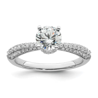 Buy Stylish 14K White Gold Hidden Halo Diamond Semi-Mount Ring | 1.0 Carat