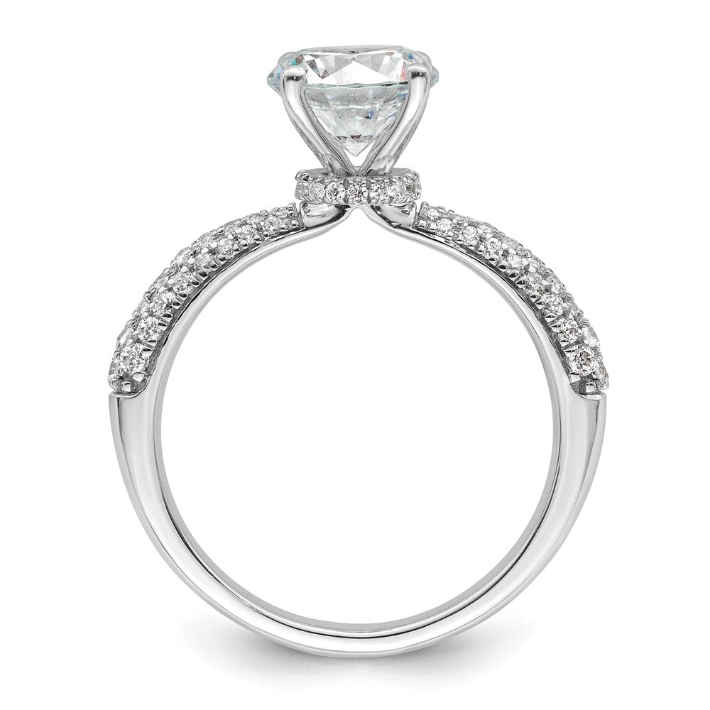 Buy Exclusive 14K White Gold Diamond Semi-Mount Ring with Hidden Halo
