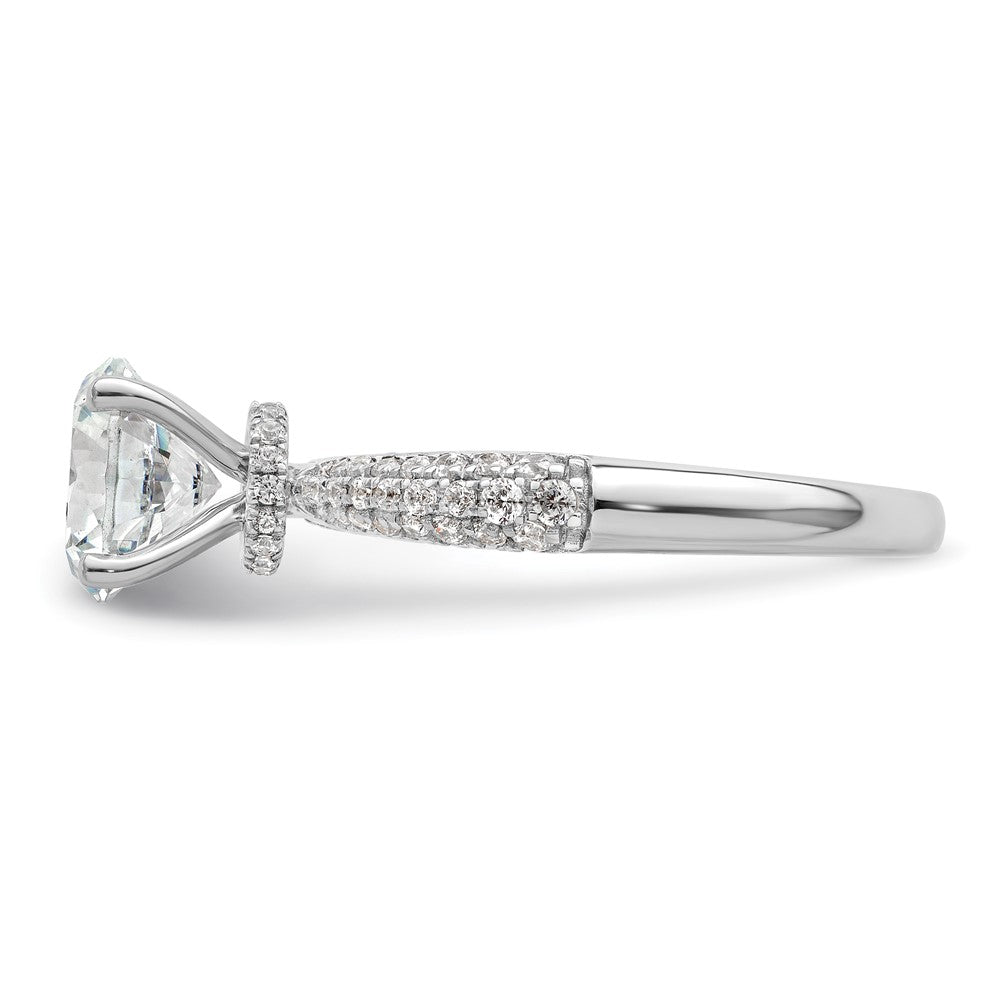 Buy Exclusive 14K White Gold Diamond Semi-Mount Ring with Hidden Halo