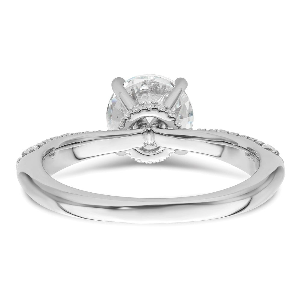 Buy Exclusive 14K White Gold Diamond Semi-Mount Ring with Hidden Halo