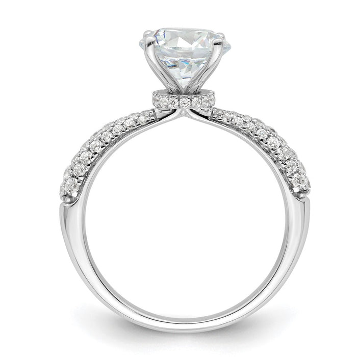 Buy Exclusive 14K White Gold Hidden Halo Diamond Semi-Mount Ring - Luxury Style-2