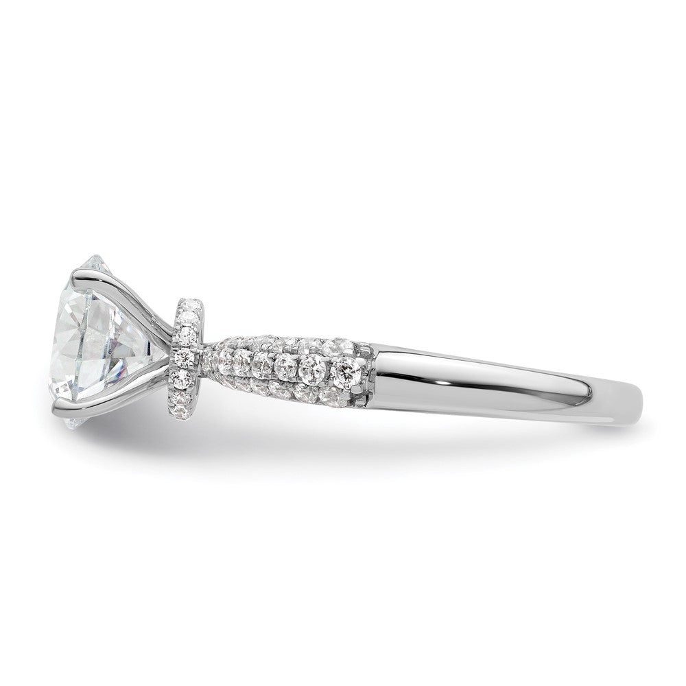 Buy Exclusive 14K White Gold Hidden Halo Diamond Semi-Mount Ring - Luxury Style