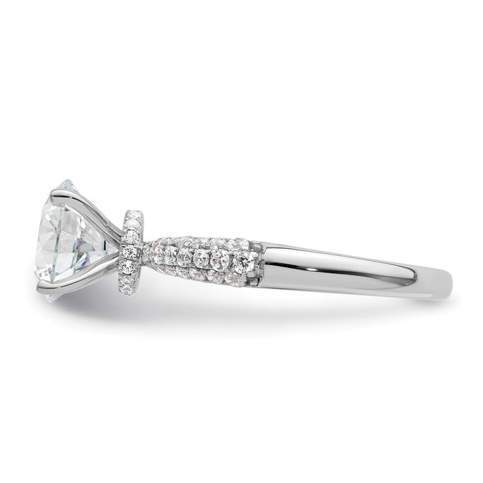 Buy Exclusive 14K White Gold Hidden Halo Diamond Semi-Mount Ring - Luxury Style-3