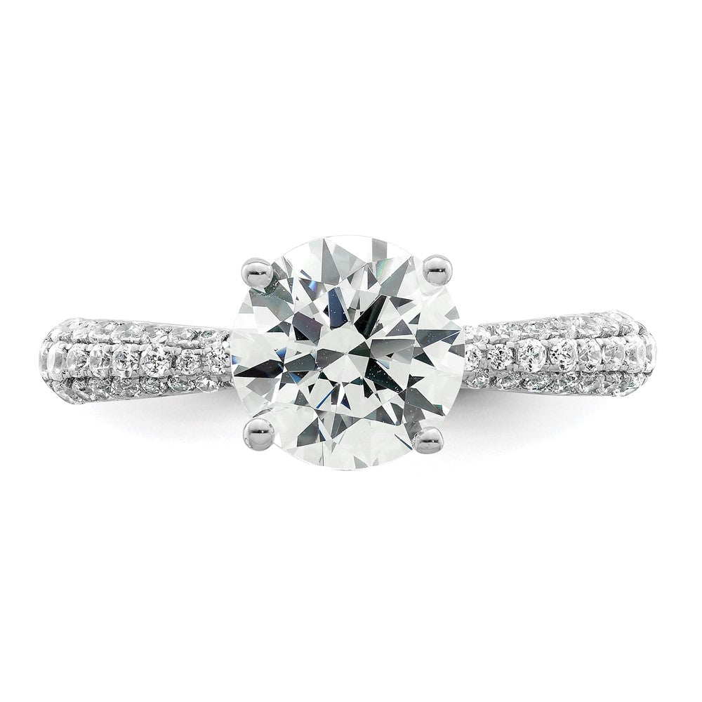 Buy Exclusive 14K White Gold Hidden Halo Diamond Semi-Mount Ring - Luxury Style
