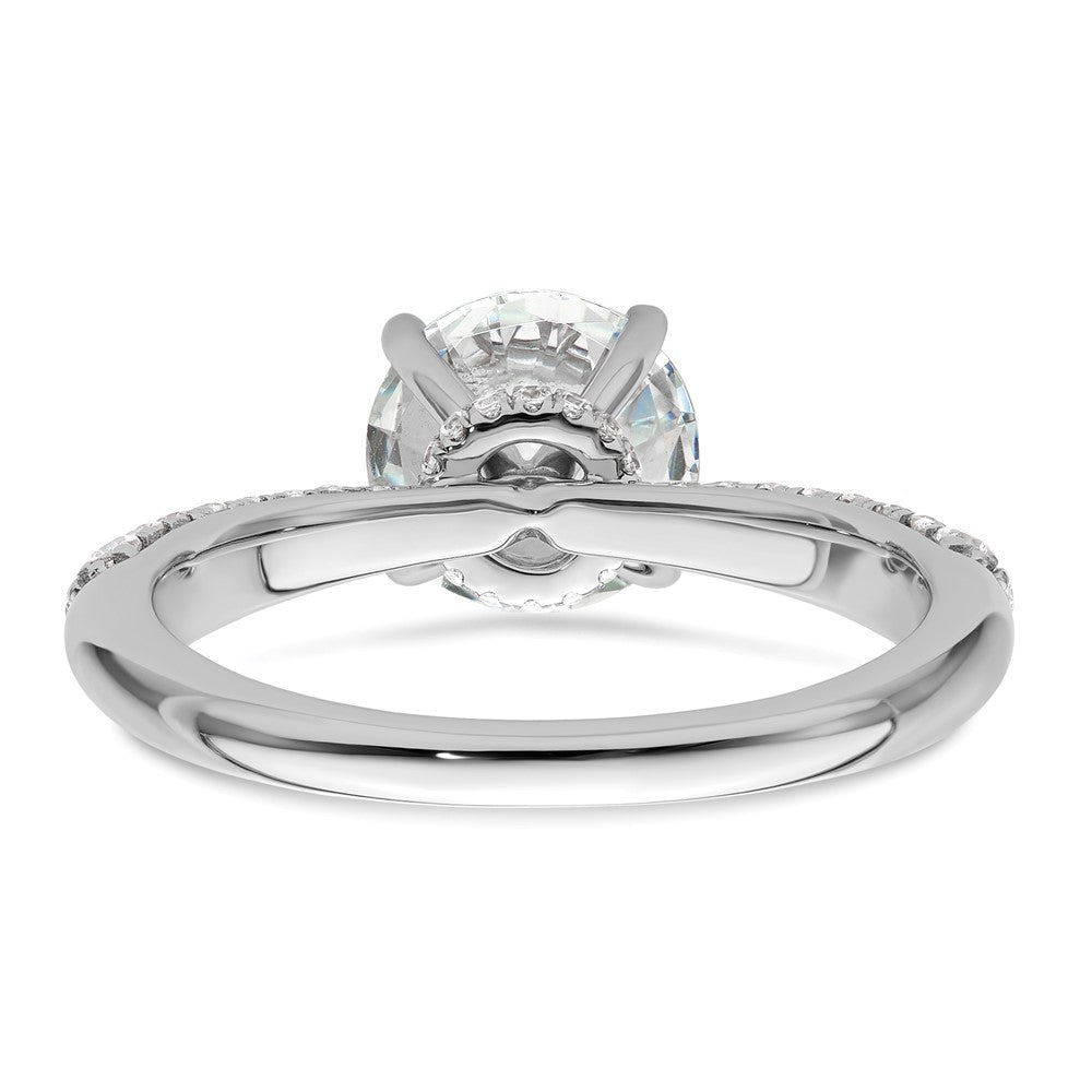 Buy Exclusive 14K White Gold Hidden Halo Diamond Semi-Mount Ring - Luxury Style