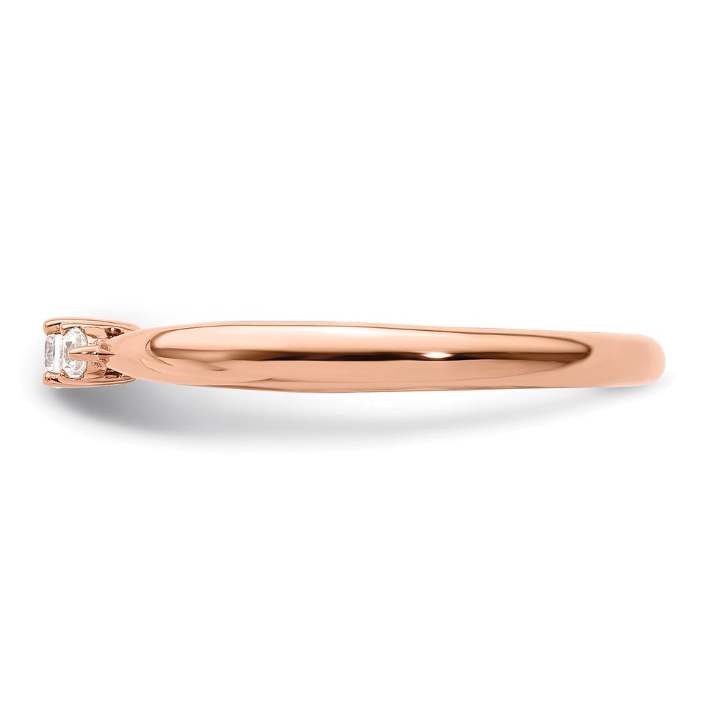 Buy Stylish 14K Rose Gold Three-Stone Diamond Engagement Ring - Luxury Design