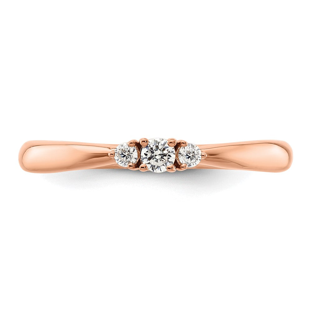 Buy Stylish 14K Rose Gold Three-Stone Diamond Engagement Ring - Luxury Design