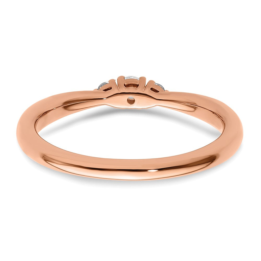 Buy Stylish 14K Rose Gold Three-Stone Diamond Engagement Ring - Luxury Design