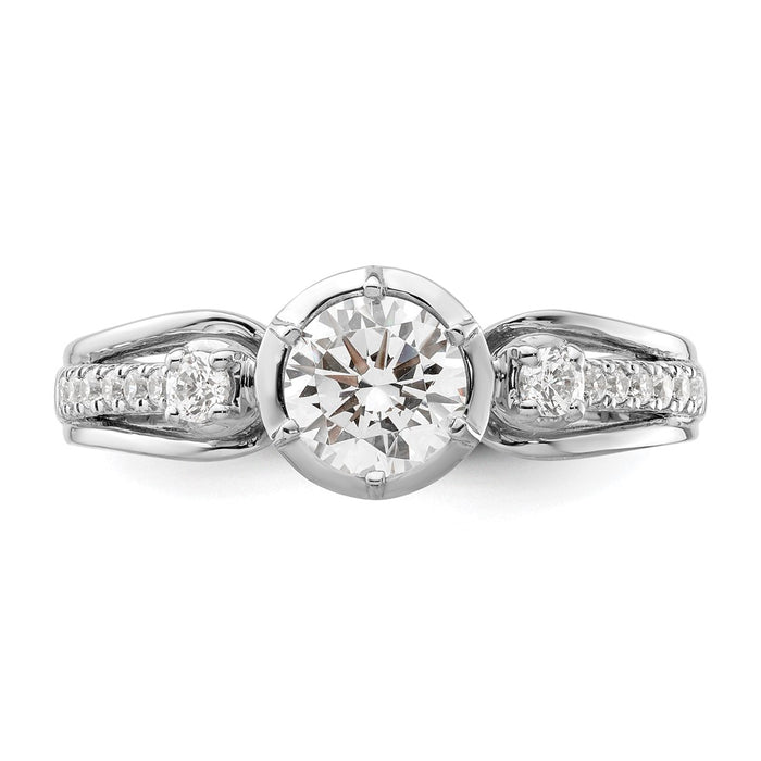Buy Exclusive 14K White Gold Diamond Semi-Mount Engagement Ring Setting - Stylish Value-4