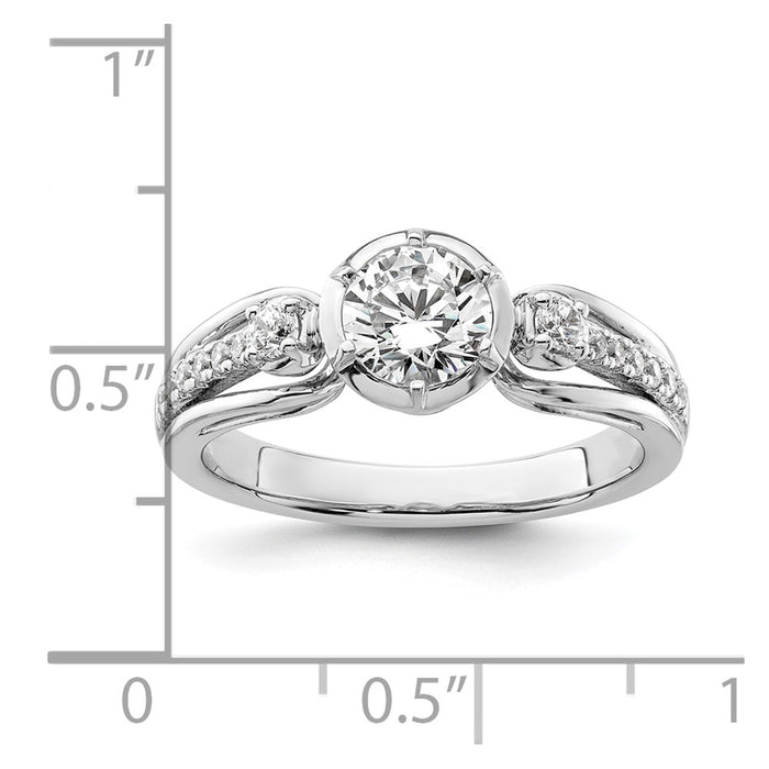 Buy Exclusive 14K White Gold Diamond Semi-Mount Engagement Ring Setting - Stylish Value-7
