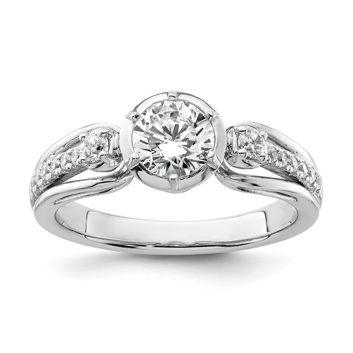 Buy Exclusive 14K White Gold Diamond Semi-Mount Engagement Ring Setting - Stylish Value-1