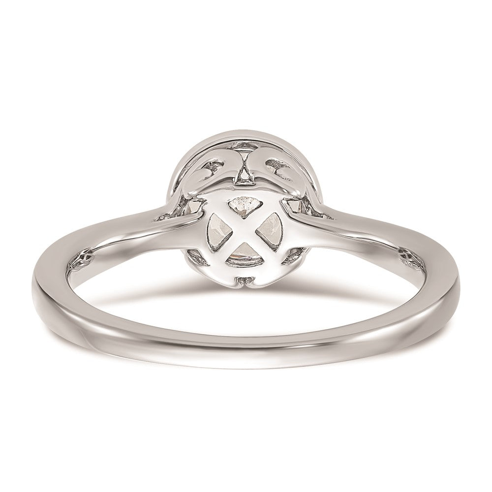 High-Quality 14K White Gold Round Bezel Set Solitaire Engagement Ring - Stylish Value
