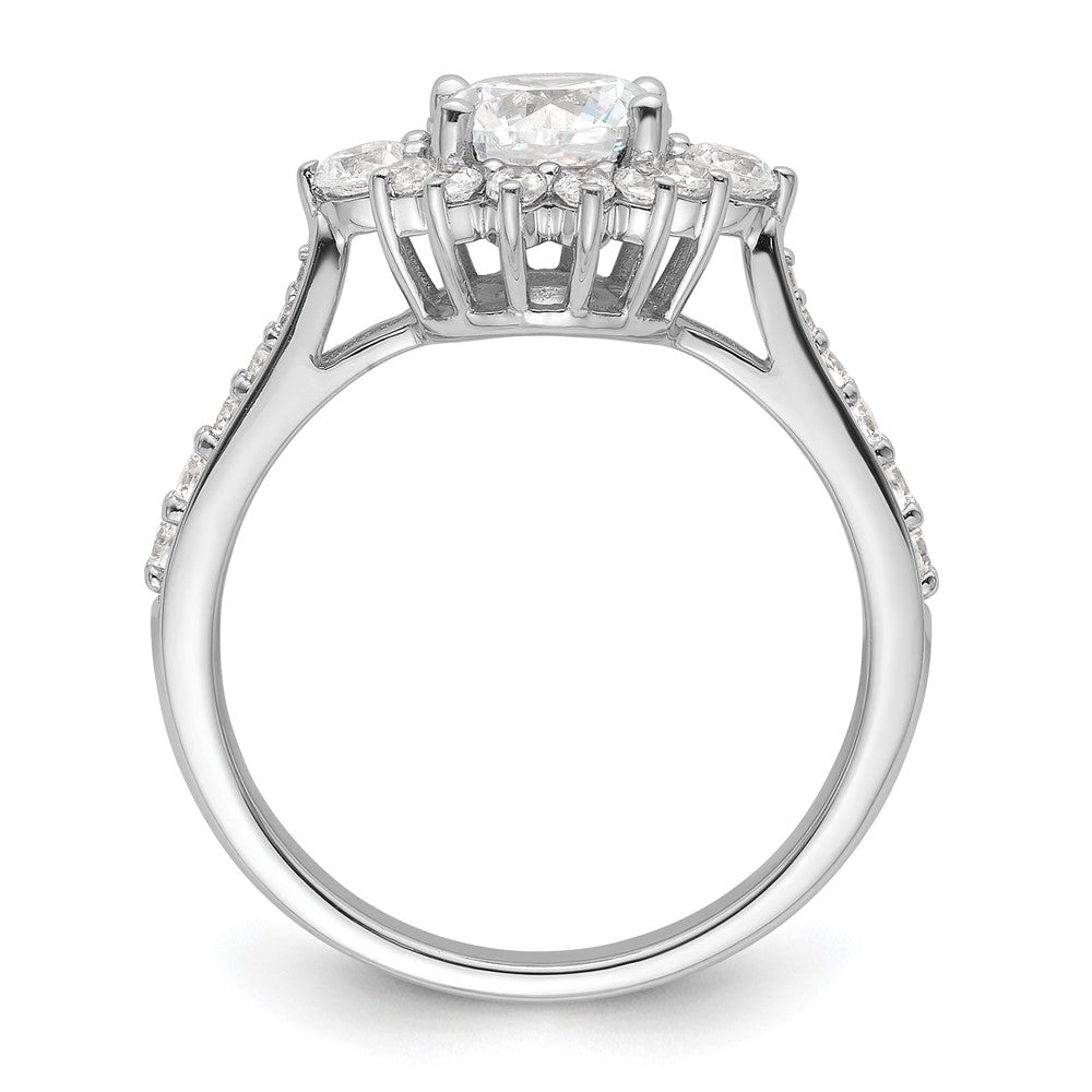 Buy 14K White Gold Round Halo Diamond Semi-Mount Ring Setting | Luxury Design