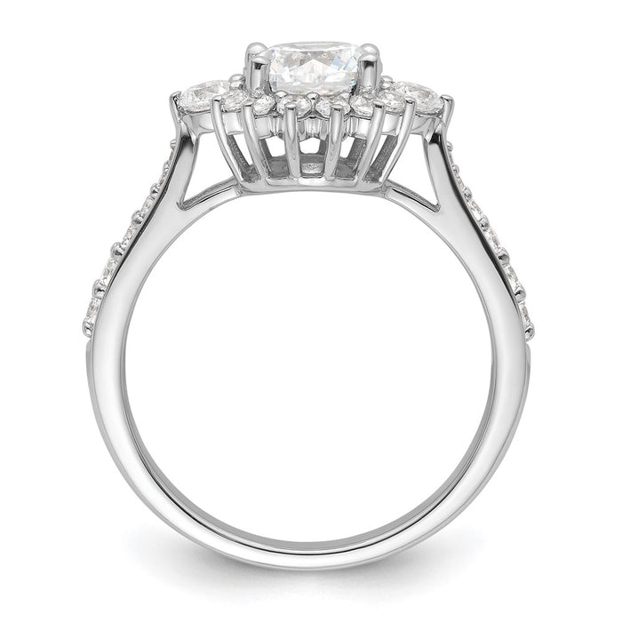 Buy 14K White Gold Round Halo Diamond Semi-Mount Ring Setting | Luxury Design-2