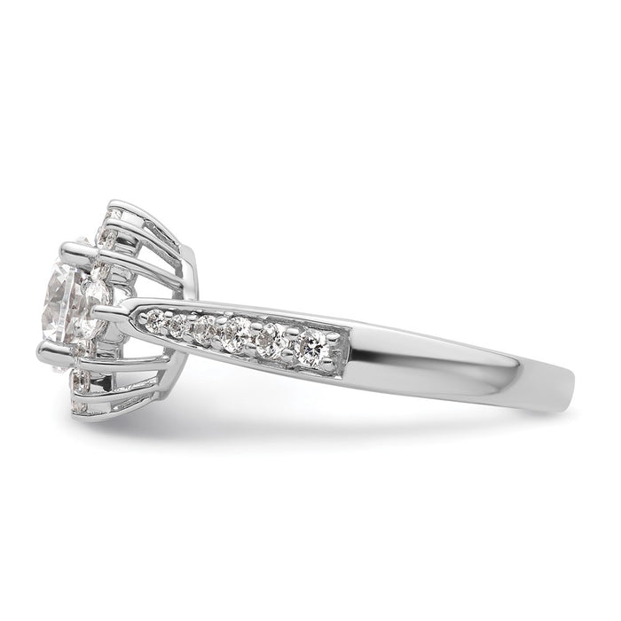 Buy 14K White Gold Round Halo Diamond Semi-Mount Ring Setting | Luxury Design-3