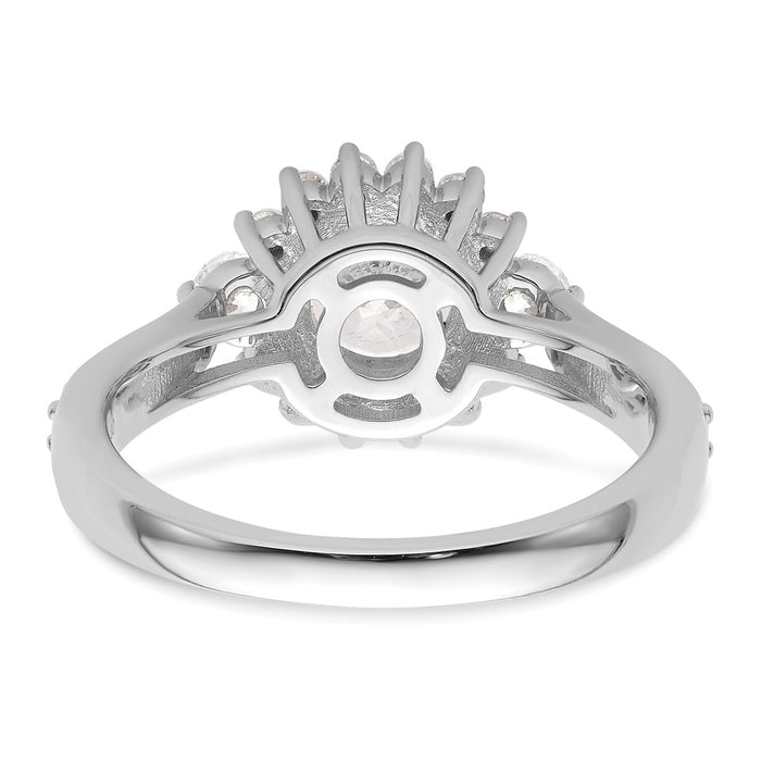 Buy 14K White Gold Round Halo Diamond Semi-Mount Ring Setting | Luxury Design-5