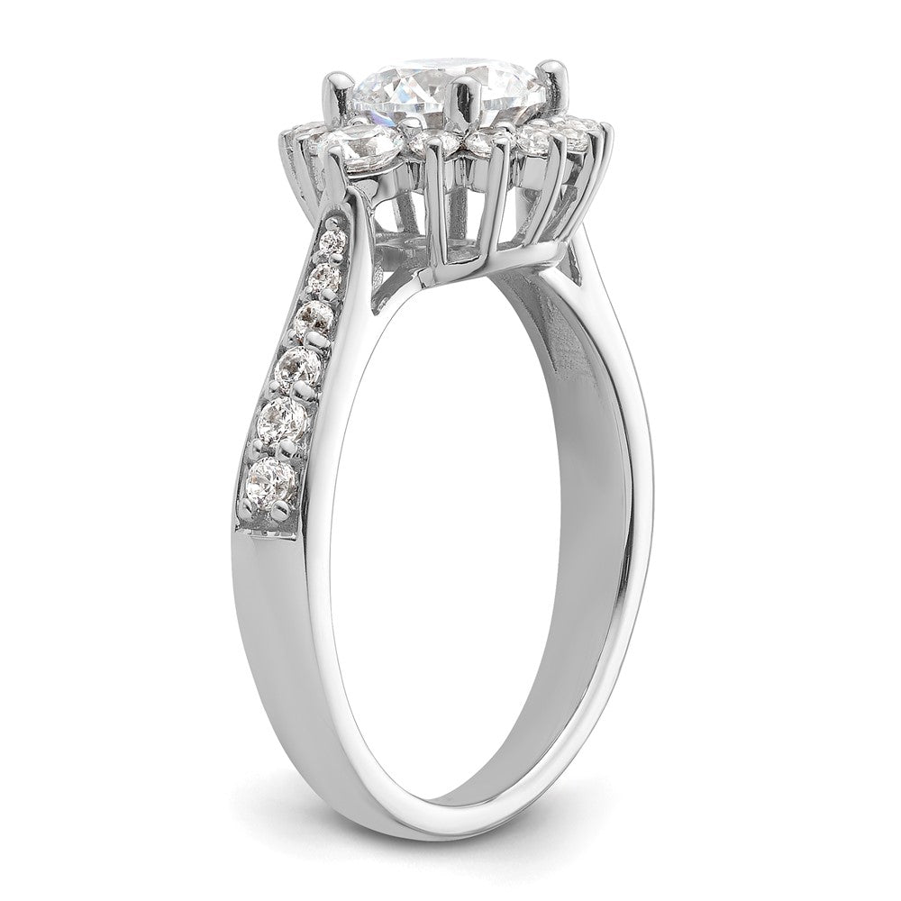 Buy 14K White Gold Round Halo Diamond Semi-Mount Ring Setting | Luxury Design