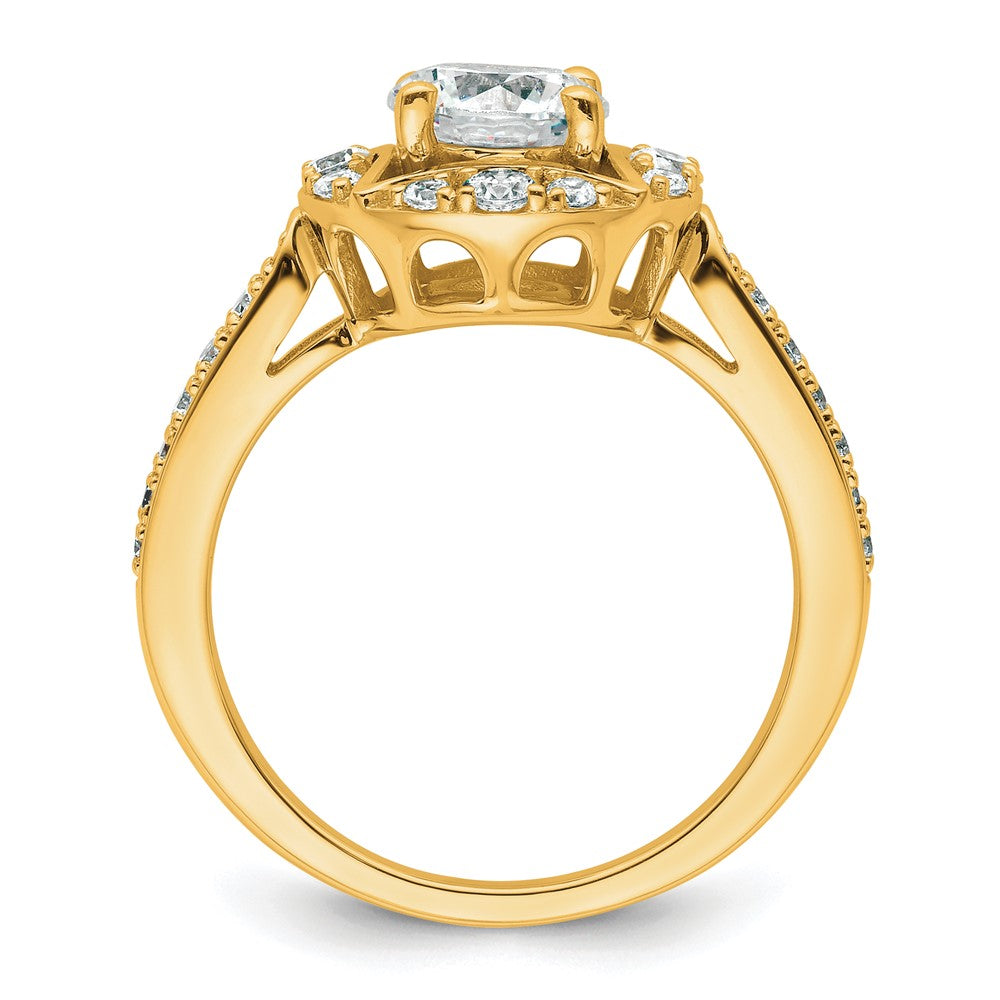 Buy 14K Vintage Round Halo Diamond Semi-Mount Engagement Ring - Stylish Value