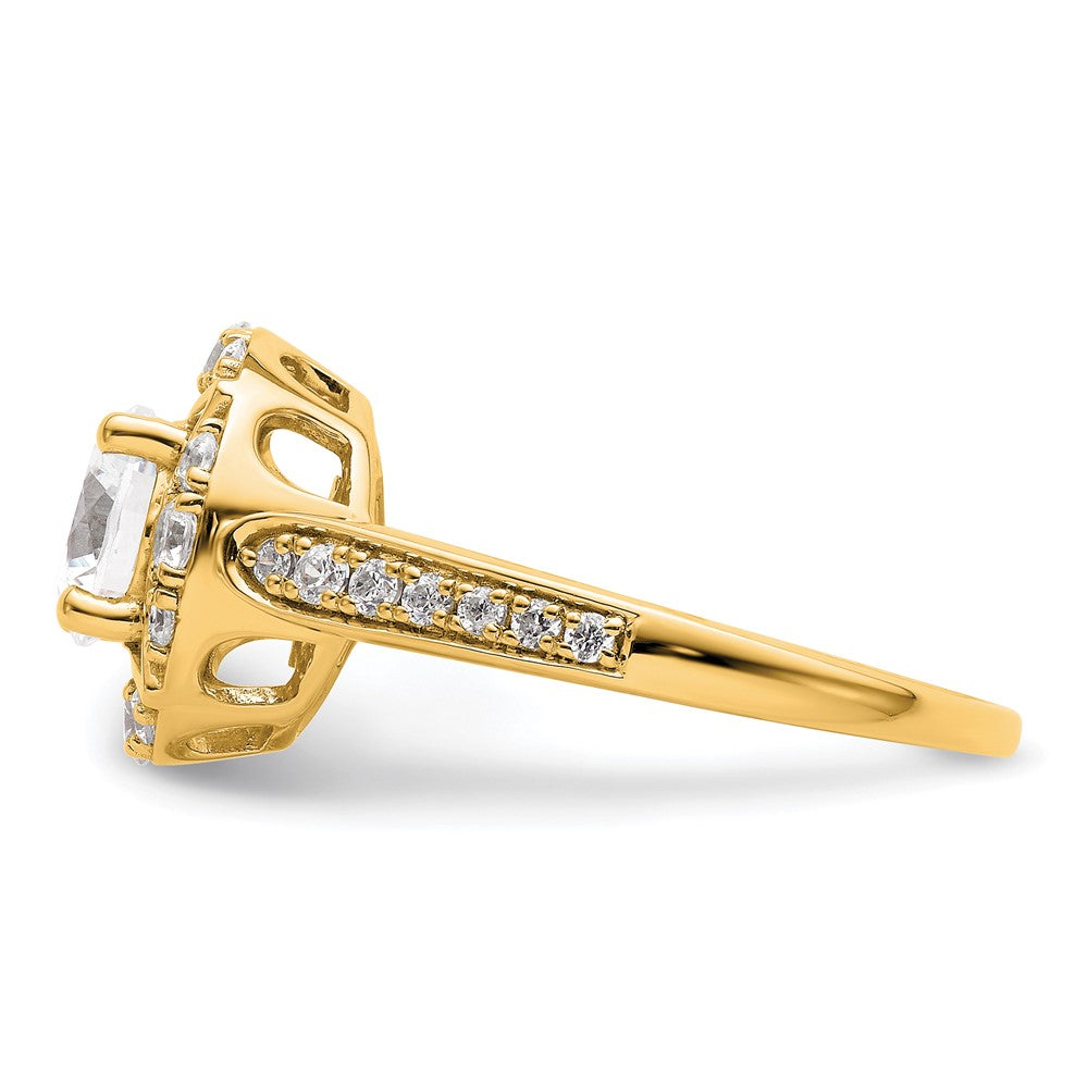 Buy 14K Vintage Round Halo Diamond Semi-Mount Engagement Ring - Stylish Value