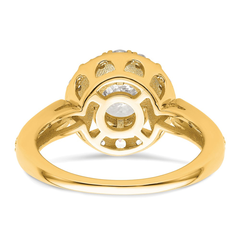 Buy 14K Vintage Round Halo Diamond Semi-Mount Engagement Ring - Stylish Value