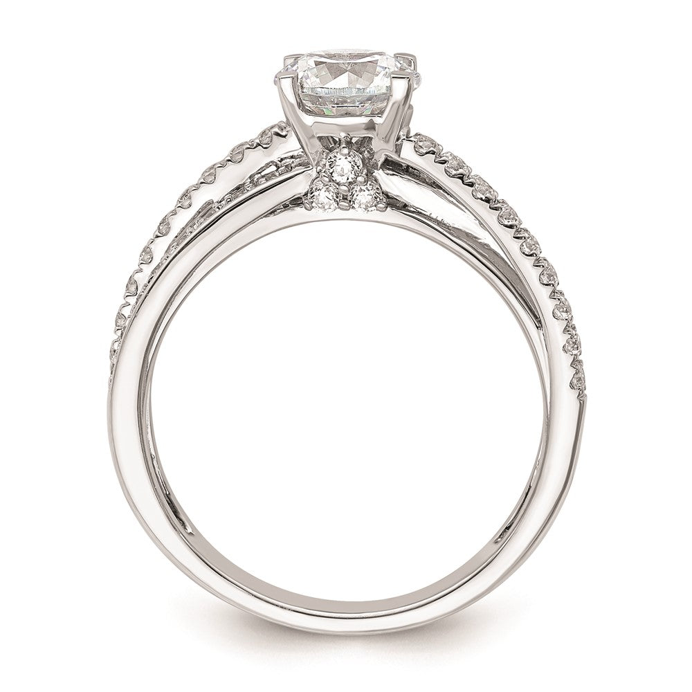 Buy Stylish 14K White Gold Hidden Three-Stone Diamond Engagement Ring